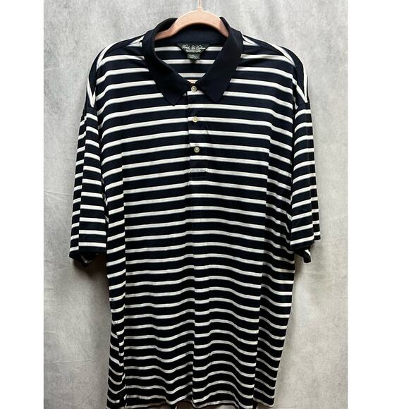 Brook Brother Mens Country Club Performance Striped Polo Shirt Size XL - Picture 1 of 7